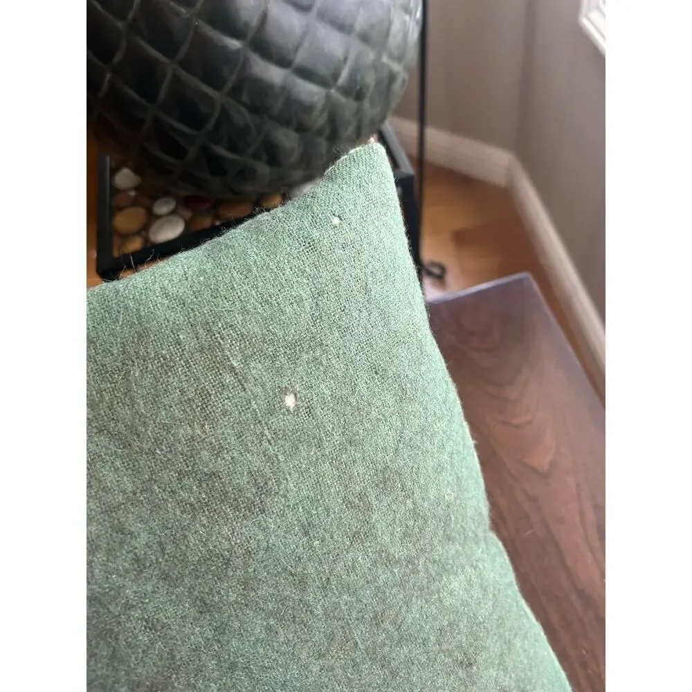 Vintage Norwegian Handmade Wool Embroidery Throw Pillow